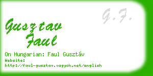 gusztav faul business card