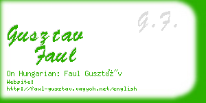 gusztav faul business card